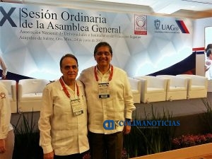 Rector en reunión de ANUIES, con Humberto Veras, rector de la UA del Edo de Hidalgo