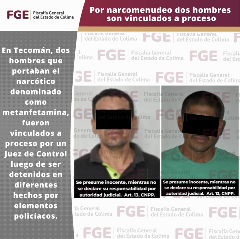 Por Narcomenudeo Dos Hombres Son Vinculados A Proceso Colima Noticias