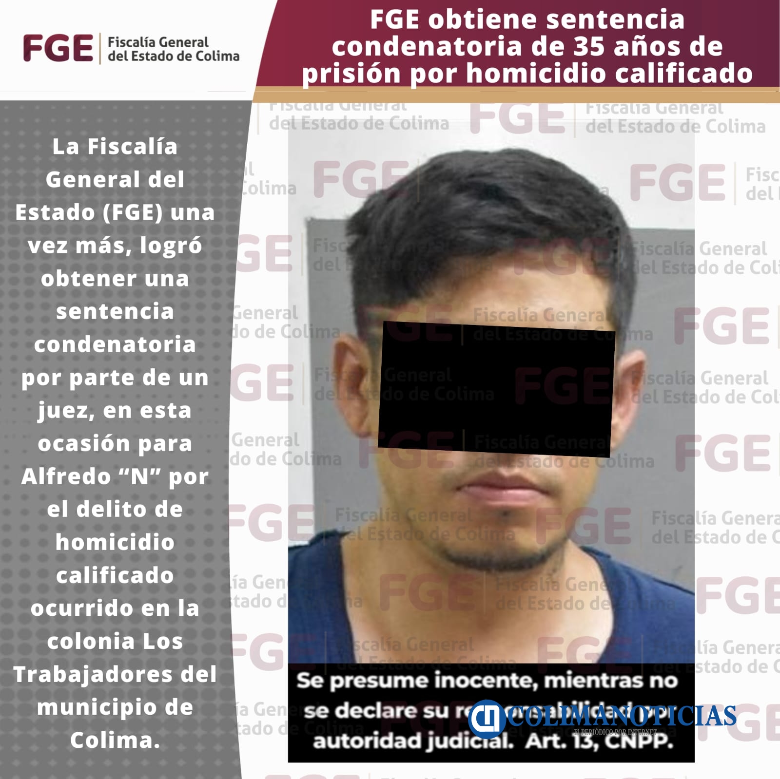 Fge Obtiene Sentencia Condenatoria De 35 Años De Prisión Por Homicidio Calificado Colima Noticias 0020